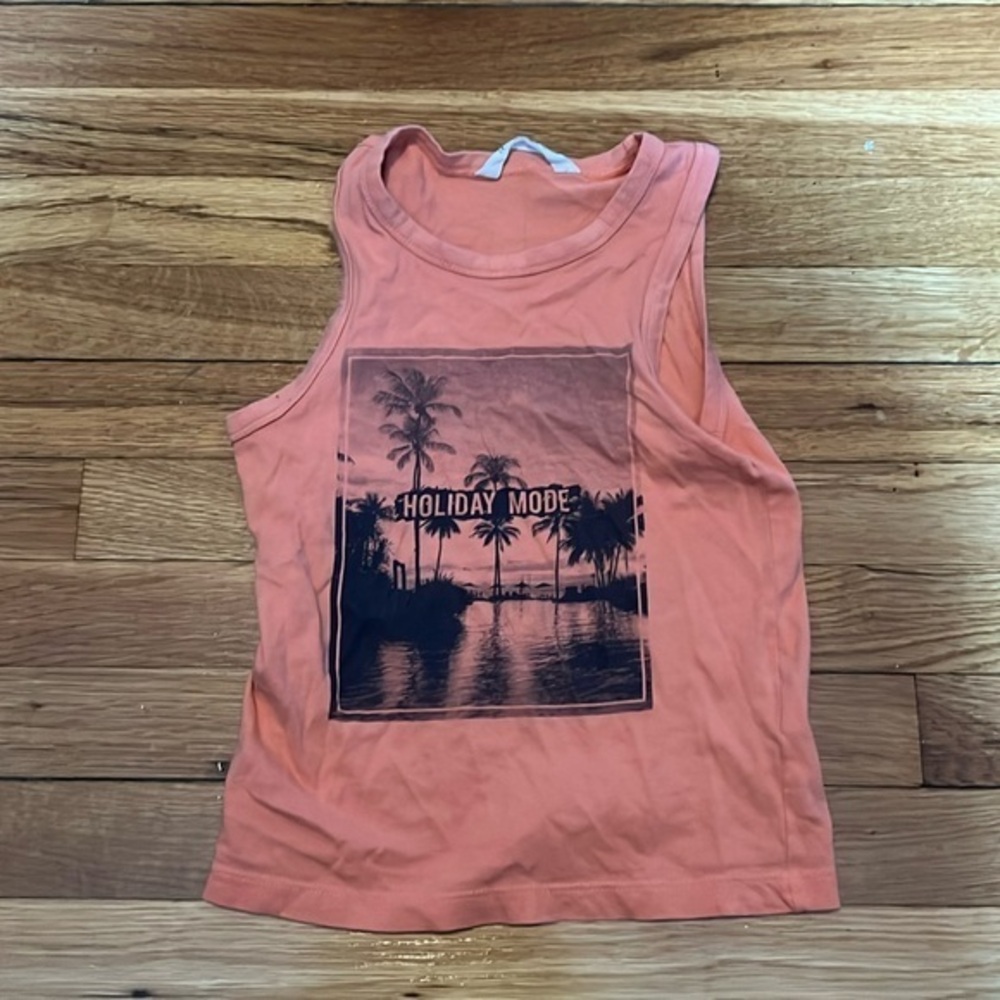 H&M peach beach vacation tank top 4-6Y